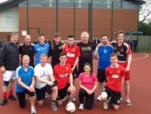 Staff V Senior pupils in football match for Trocaire
